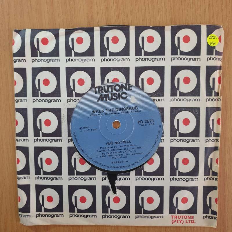 Was (Not Was)  Walk The Dinosaur - 7" Record - Very-Good+ Quality (VG+) (verygoodplus7) (DLB)