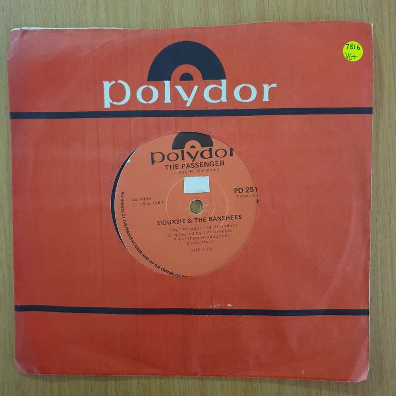 Siouxsie & The Banshees  The Passenger - 7" Record - Very-Good+ Quality (VG+) (verygoodplus7) ...