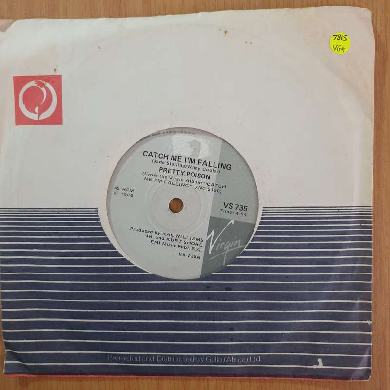 Pretty Poison  Catch Me I'm Falling / Hold Me - 7" Record - Very-Good+ Quality (VG+) (verygood...