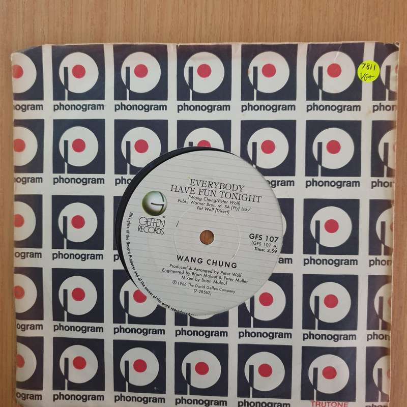 Wang Chung  Everybody Have Fun Tonight - 7" Record - Very-Good+ Quality (VG+) (verygoodplus7) ...