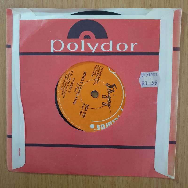 Stingray  Better The Devil You Know / Whole Lotta Fire - 7" Record - Very-Good+ Quality (VG+) ...