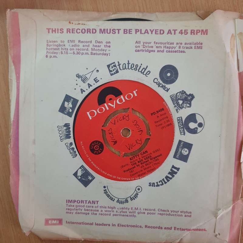 The Bee Gees  I've Gotta Get A Message To You / Kitty C - 7" Record - Very-Good+ Quality (VG+)...