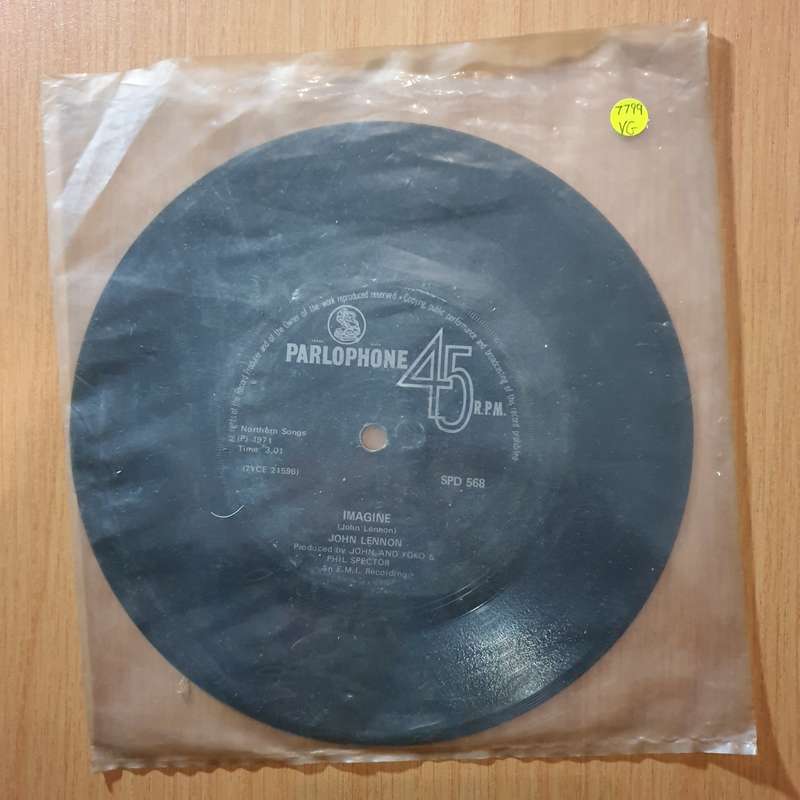 John Lennon  Imagine - 7" Record - Very-Good+ Quality (VG+) (verygoodplus7) (DLB)