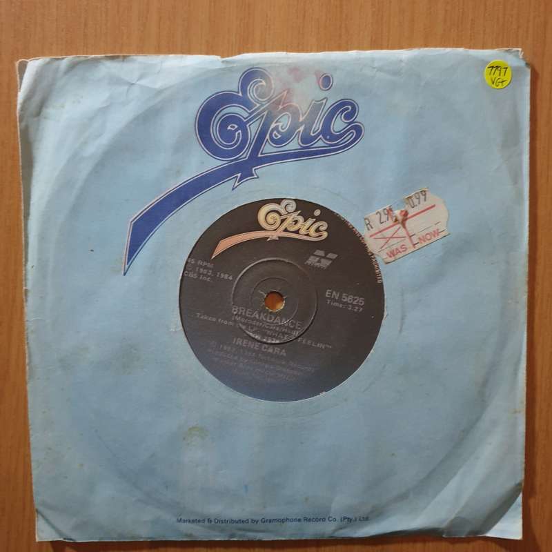 Irene Cara  Breakdance - 7" Record - Very-Good+ Quality (VG+) (verygoodplus7) (DLB)