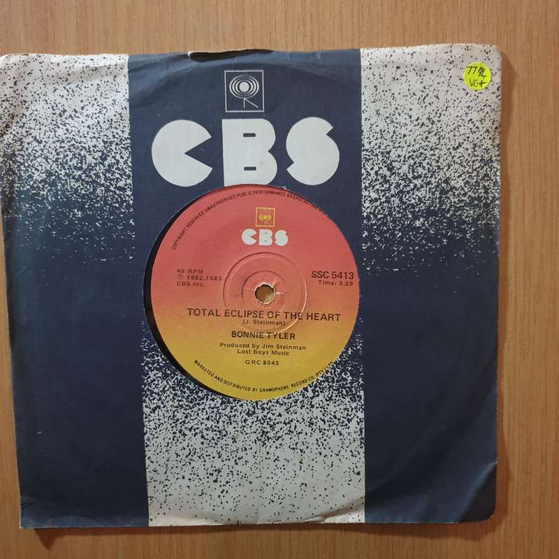Bonnie Tyler  Total Eclipse Of The Heart - 7" Record - Very-Good+ Quality (VG+) (verygoodplus7...