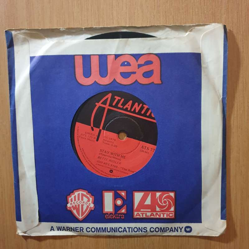Bette Midler  The Rose / Stay With Me - 7" Record - Very-Good+ Quality (VG+) (verygoodplus7) (...