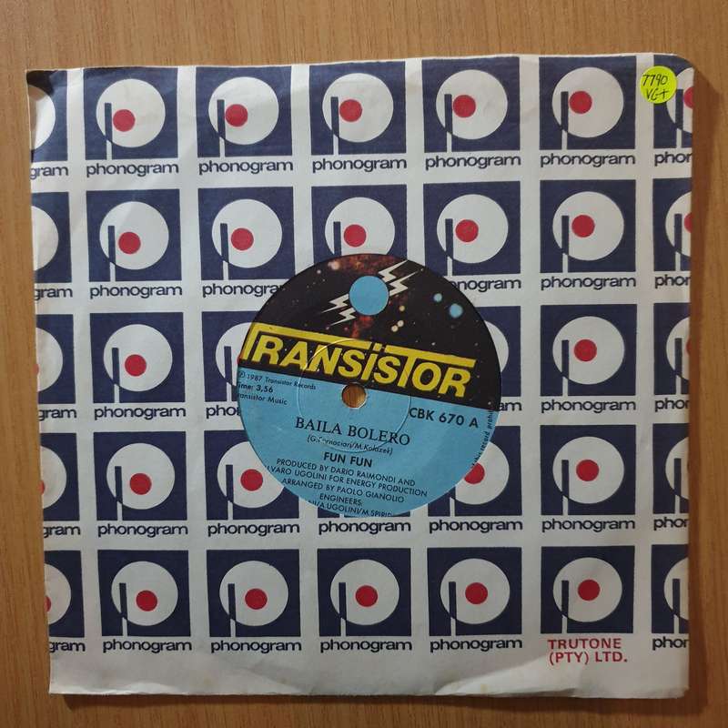 Fun Fun  Baila Bolero - 7" Record - Very-Good+ Quality (VG+) (verygoodplus7) (DLB)