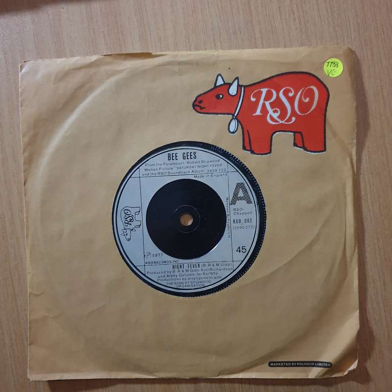 Bee Gees  Night Fever - 7" Record - Very-Good+ Quality (VG+) (verygoodplus7) (DLB)