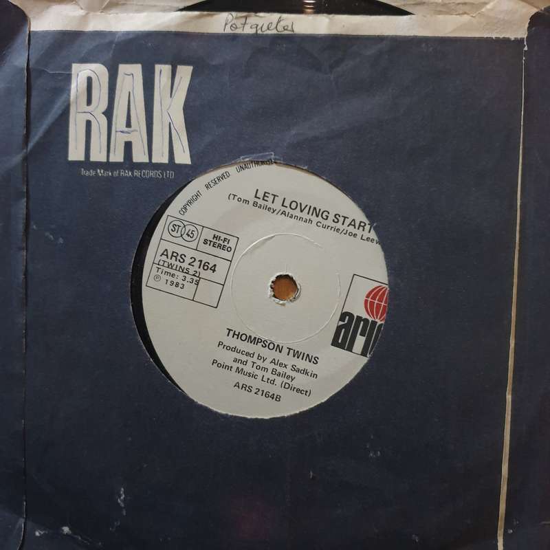 Thompson Twins  Hold Me Now - 7" Record - Very-Good+ Quality (VG+) (verygoodplus7) (DLB)