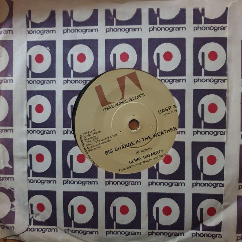 Gerry Rafferty  Baker Street - 7" Record - Very-Good+ Quality (VG+) (verygoodplus7) (DLB)
