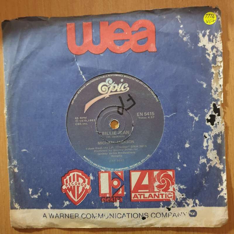 Michael Jackson  Billie Jean - 7" Record - Very-Good+ Quality (VG+) (verygoodplus7) (DLB)