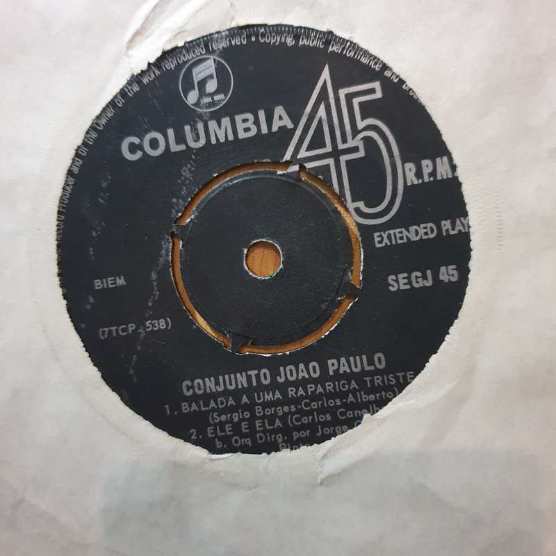 Conjunto Académico João Paulo  Eurovisão 1966 - 7" Vinyl Record  (VG) (DLB)