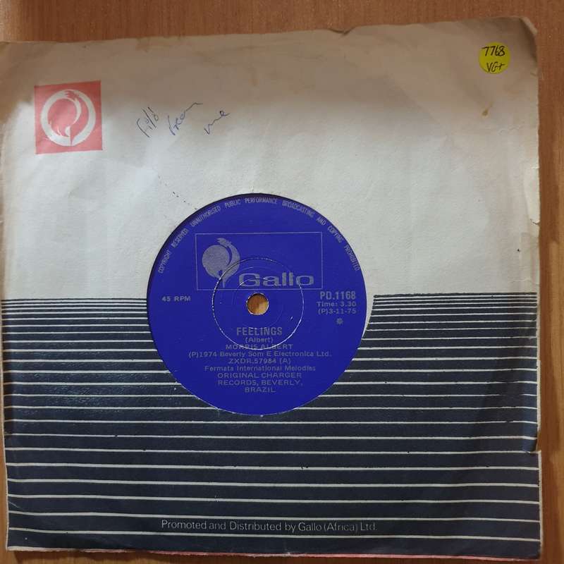 Morris Albert  Feelings - 7" Record - Very-Good+ Quality (VG+) (verygoodplus7) (DLB)