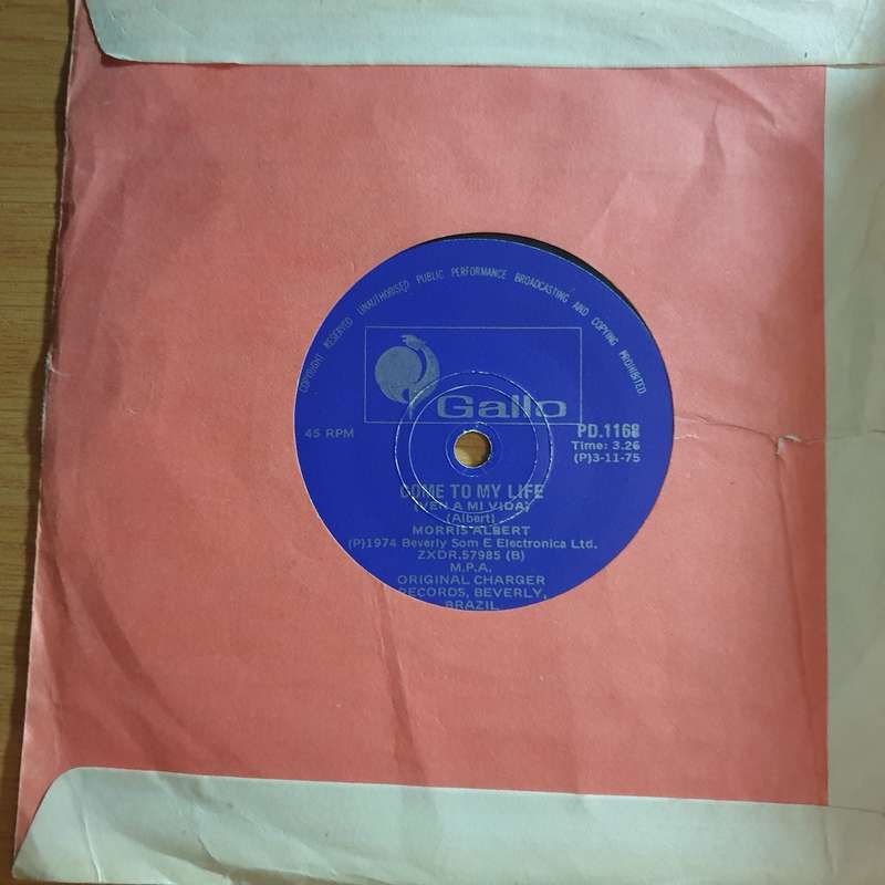 Morris Albert  Feelings - 7" Record - Very-Good+ Quality (VG+) (verygoodplus7) (DLB)