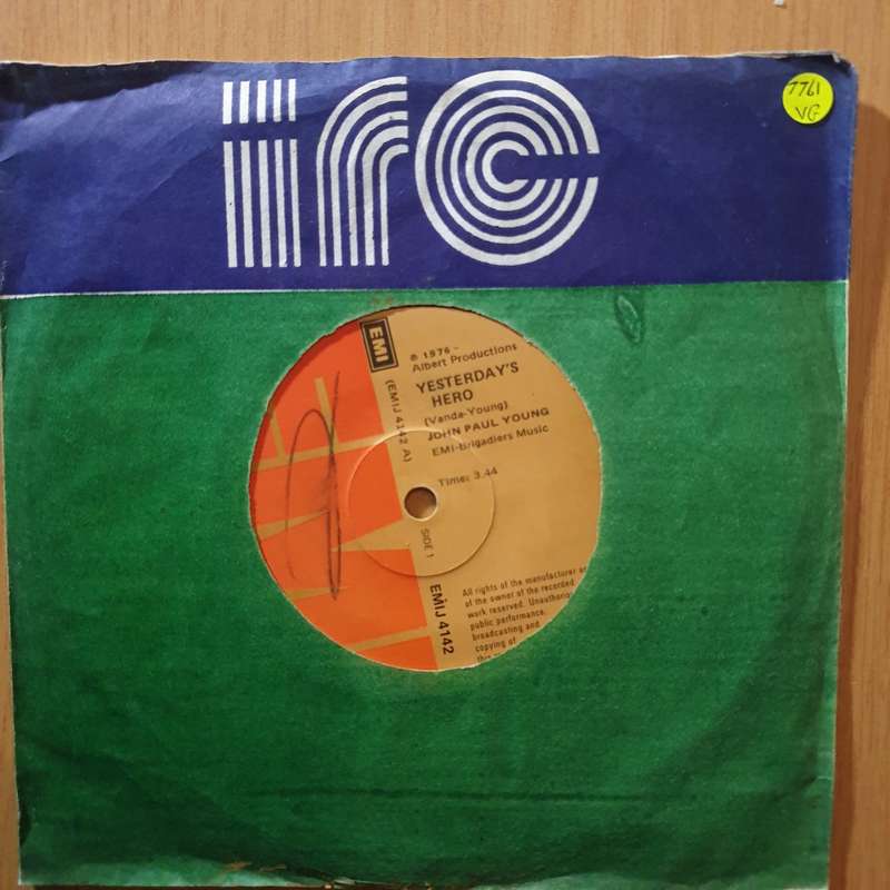 John Young  Yesterday's Hero 7" Record - Very-Good Quality (VG) (verygood7)