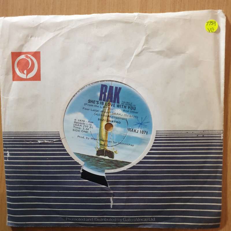 Suzi Quatro  She's In Love With You 7" Record - Very-Good Quality (VG) (verygood7)