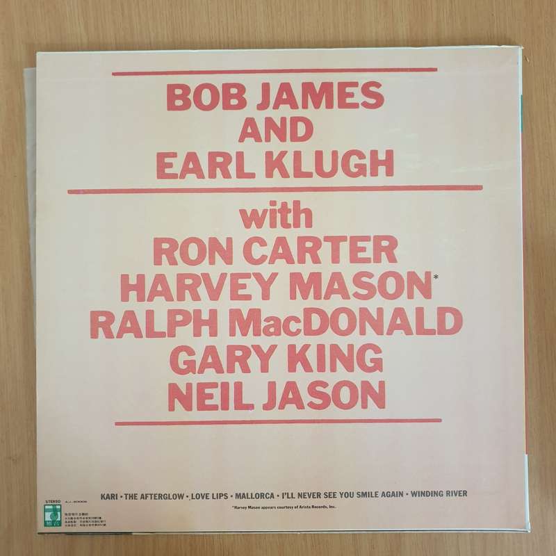 Bob James & Earl Klugh  One On One - Vinyl LP Record - Very-Good+ Quality (VG+) (verygoodplus)