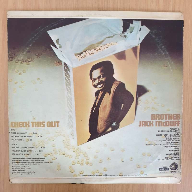 Jack McDuff  Check This Out  - Vinyl LP Record - Very-Good+ Quality (VG+) (verygoodplus)
