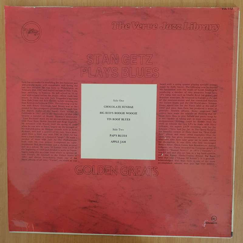 Stan Getz  Stan Getz Plays Blues - Vinyl LP Record - Very-Good+ Quality (VG+) (verygoodplus)