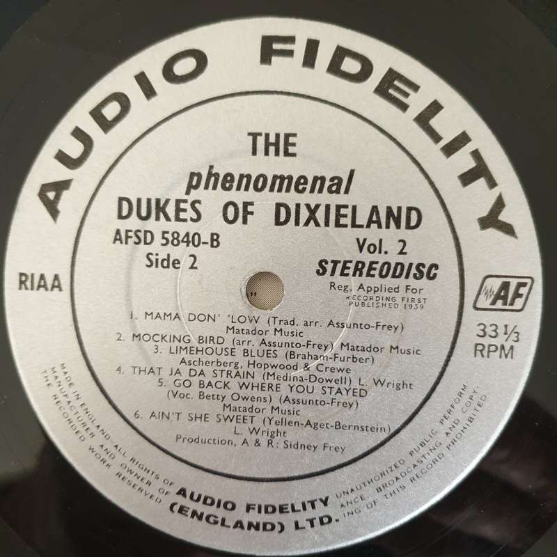 The Phenomenal Dukes Of Dixieland  ...You Have To Hear It To Believe It! Vol. 2  Vinyl LP R...