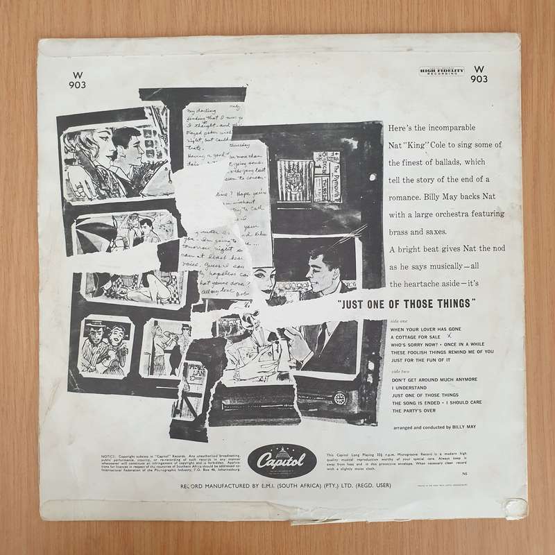 Nat King Cole - Just One Of Those Things - Vinyl LP Record - Good+ Quality (G+) (gplus)