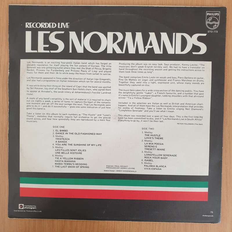 Les Normands - Recorded Live in South Africa - Vinyl LP Record - Very-Good+ Quality (VG+) (verygo...
