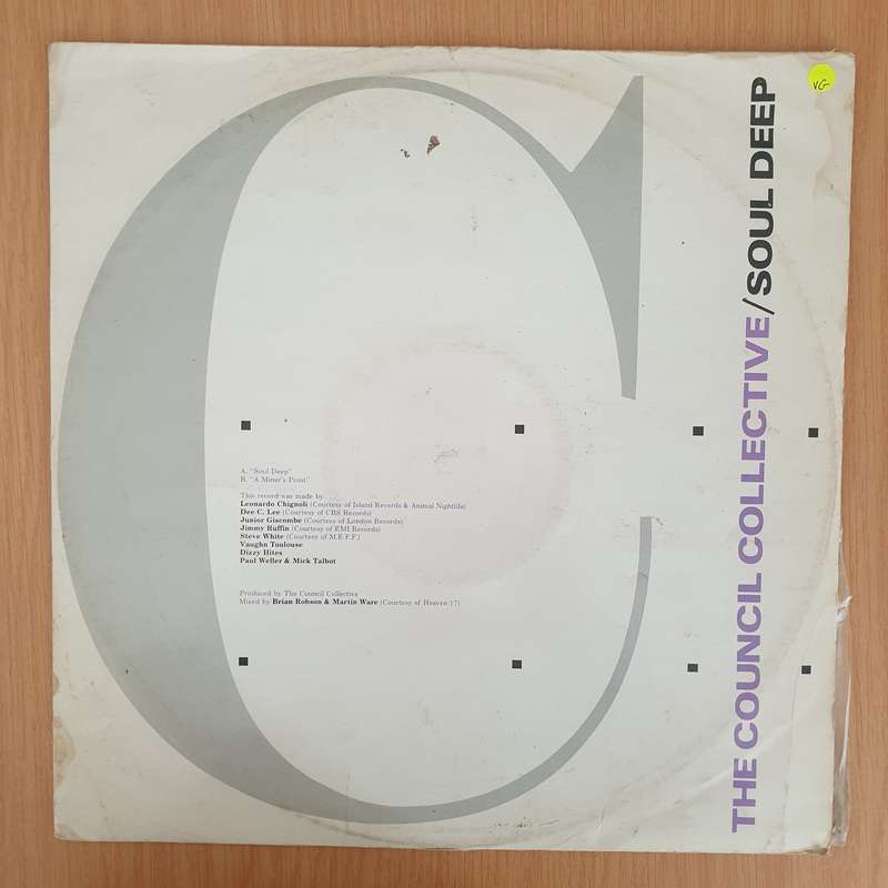 The Council Collective  Soul Deep  Vinyl LP Record - Very-Good Quality (VG)  (verry)