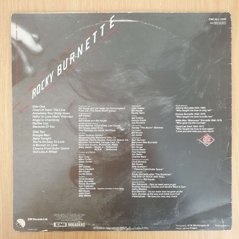 Rocky Burnette  The Son Of Rock And Roll   Vinyl LP Record - Very-Good Quality (VG)  (ve...