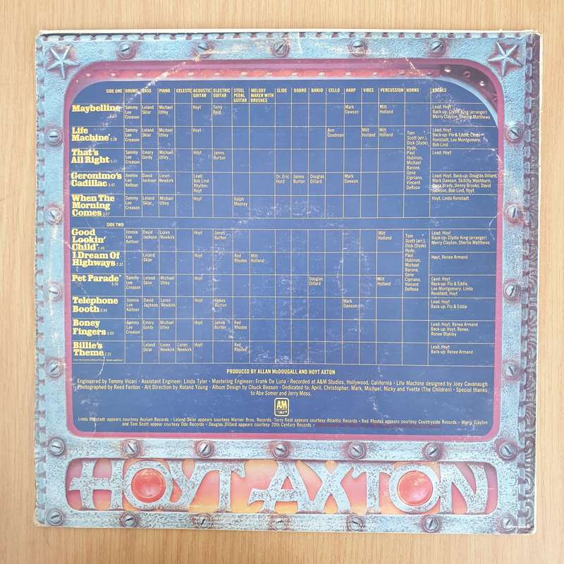 Hoyt Axton - Lie Machine  - Vinyl LP Record - Very-Good- Quality (VG-) (minus)