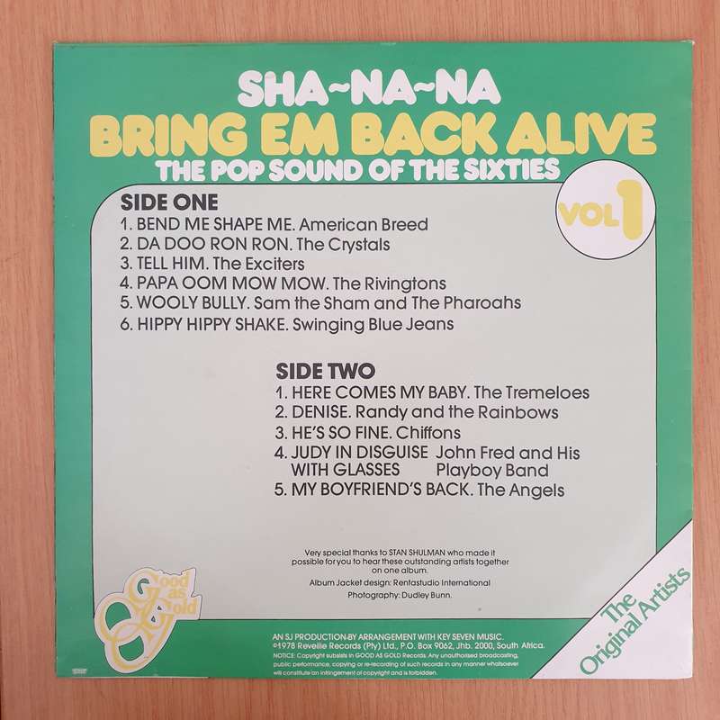 Sha-Na-Na - Bring Em Back Alive - Original Artists - Vinyl LP Record - Very-Good+ Quality (VG+) (...
