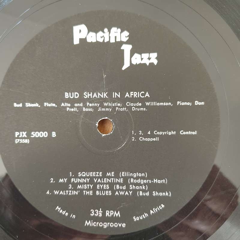Bud Shank  Bud Shank In Africa - Vinyl LP Record - Very-Good- Quality (VG-) (minus)