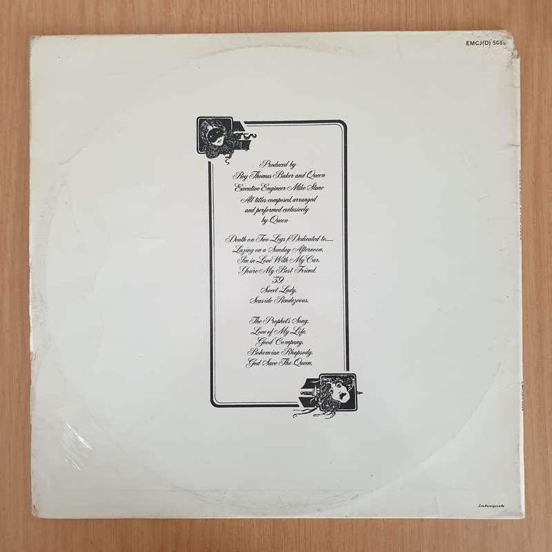 Queen  - A Night at the Opera   Vinyl LP Record - Very-Good Quality (VG)  (verry)