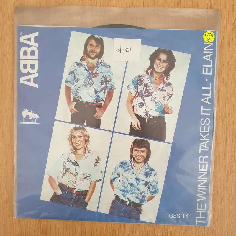 ABBA  The Winner Takes It All / Elaine -  Vinyl 7" Record  (VG+) (DLB)
