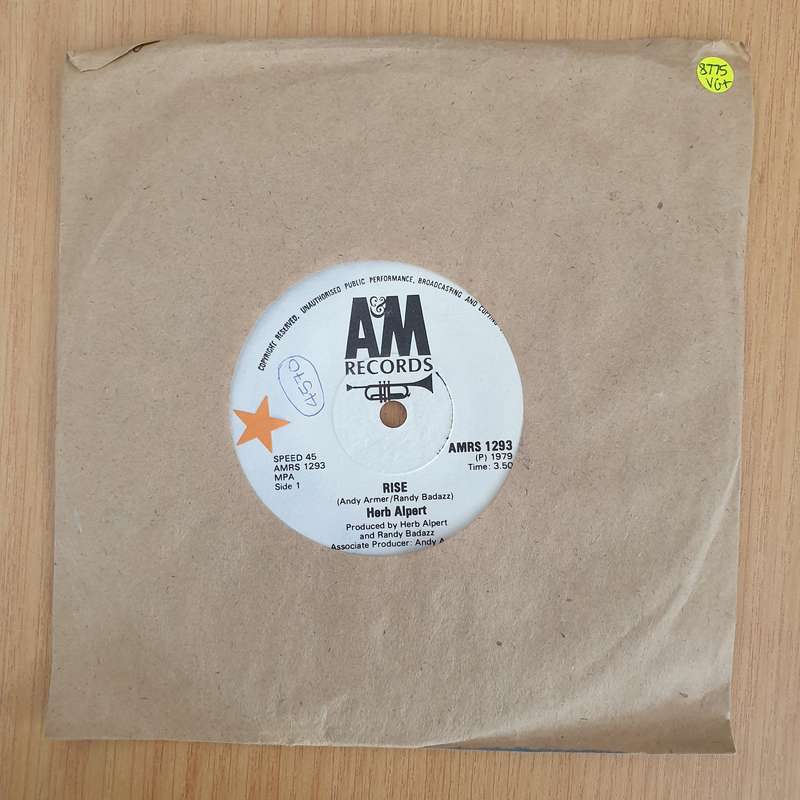 Herb Alpert  Rise - 7" Record - Very-Good+ Quality (VG+) (verygoodplus7) (DLB)