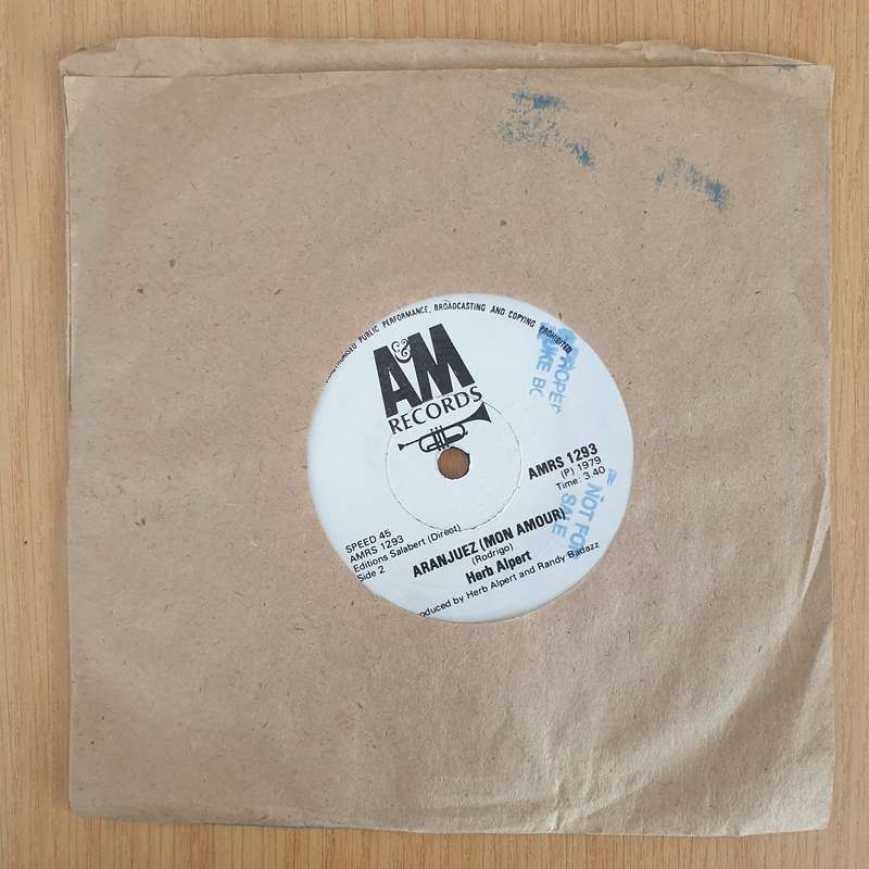 Herb Alpert  Rise - 7" Record - Very-Good+ Quality (VG+) (verygoodplus7) (DLB)
