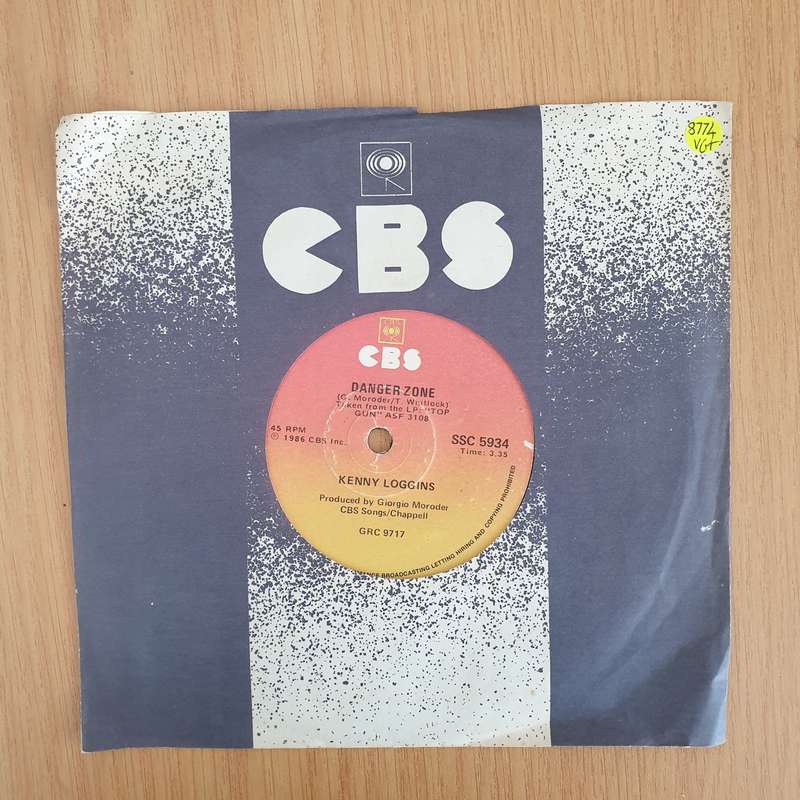 Kenny Loggins  Danger Zone - 7" Record - Very-Good+ Quality (VG+) (verygoodplus7) (DLB)