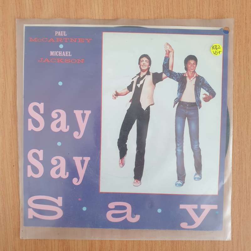 Paul McCartney & Michael Jackson  Say Say Say - 7" Vinyl Record - Very-Good+ Quality (VG+) (ve...