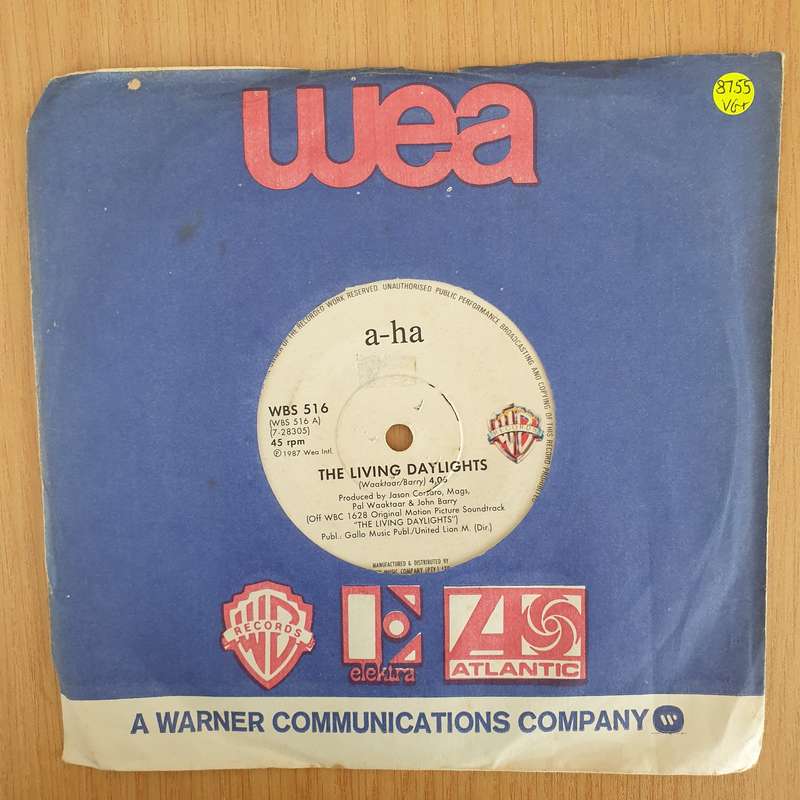 a-ha  The Living Daylights - 7" Record - Very-Good+ Quality (VG+) (verygoodplus7) (DLB)