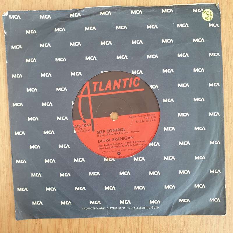 Laura Branigan  Self Control - 7" Record - Very-Good+ Quality (VG+) (verygoodplus7) (DLB)