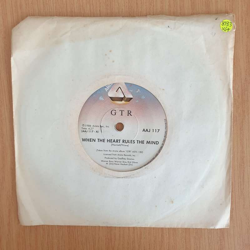 GTR   When The Heart Rules The Mind - 7" Record - Very-Good+ Quality (VG+) (verygoodplus7) (DLB)