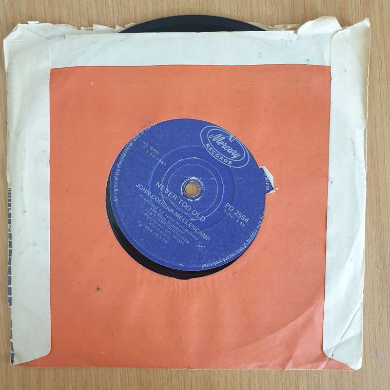 John Cougar Mellencamp  Paper In Fire - 7" Record - Very-Good+ Quality (VG+) (verygoodplus7) (...