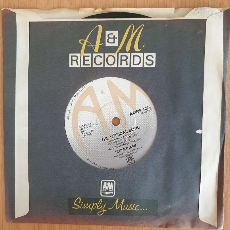 Supertramp  The Logical Song - 7" Record - Very-Good+ Quality (VG+) (verygoodplus7) (DLB)