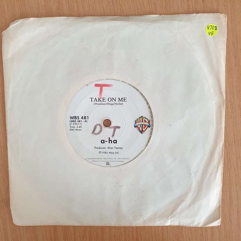 a-ha  Take On Me - 7" Record - Very-Good Quality (VG) (verygood7) (DLB)