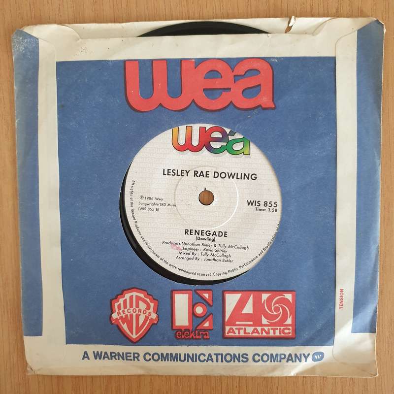 Lesley Rae Dowling  Grips of Emotion - 7" Record - Very-Good+ Quality (VG+) (verygoodplus7) (DLB)