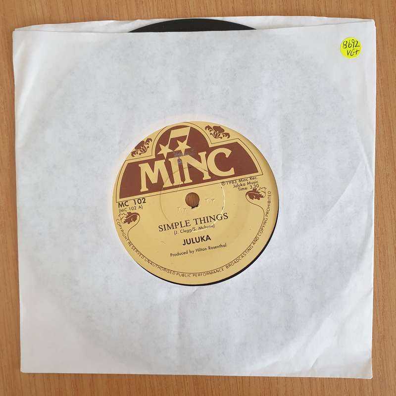 Juluka  Simple Things - 7 Record - Very-Good+ Quality (VG+) (verygoodplus7) (DLB)