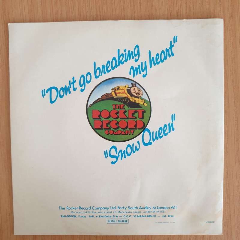 Elton John & Kiki Dee  Don't Go Breaking My Heart - 7 Record - Very-Good+ Quality (VG+) (ve...