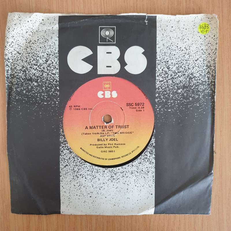 Billy Joel  A Matter Of Trust - 7 Record - Very-Good+ Quality (VG+) (verygoodplus7) (DLB)