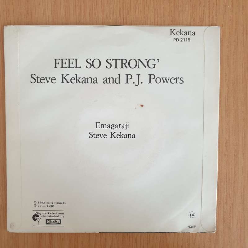 Steve Kekana And P.J. Powers With Hotline  Feel So Strong - 7 Record - Very-Good+ Quality (...