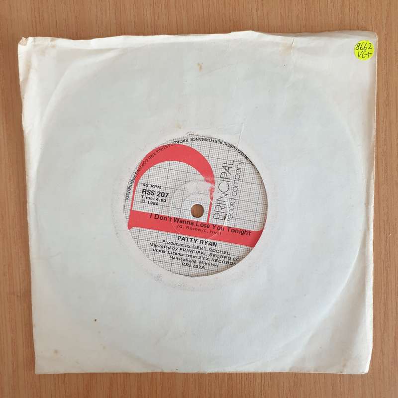 Patty Ryan  I Don't Wanna Lose You Tonight - 7 Record - Very-Good+ Quality (VG+) (verygoodp...
