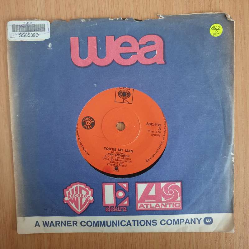 Lynn Anderson  You're My Man / I'm Gonna Write A Song - 7" Record - Very-Good Quality (VG) (ve...